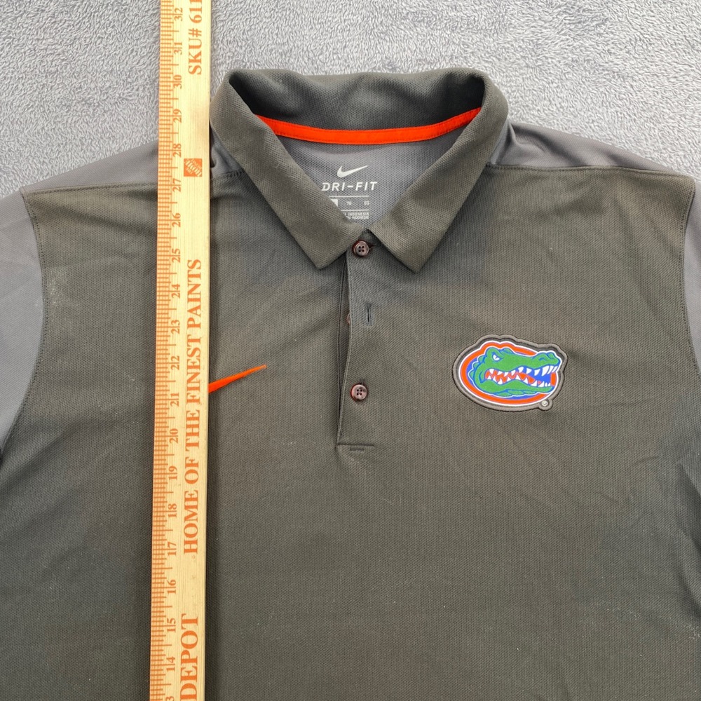 Nike Florida Gators Polo Mens XL Gray Dri-FIT Short Sleeve NCAA 34418X-FG5 - Picture 5 of 8